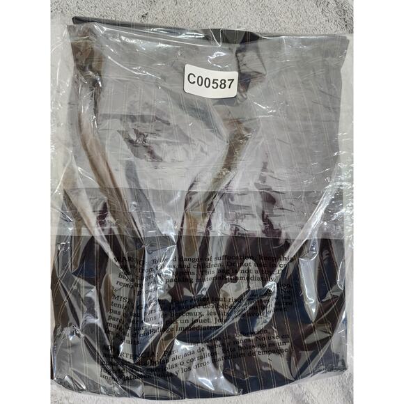 Vintage Liz Claiborne Kylie Pin Striped Pleated Trouser Pants Size 14P Black Tan - Picture 15 of 15